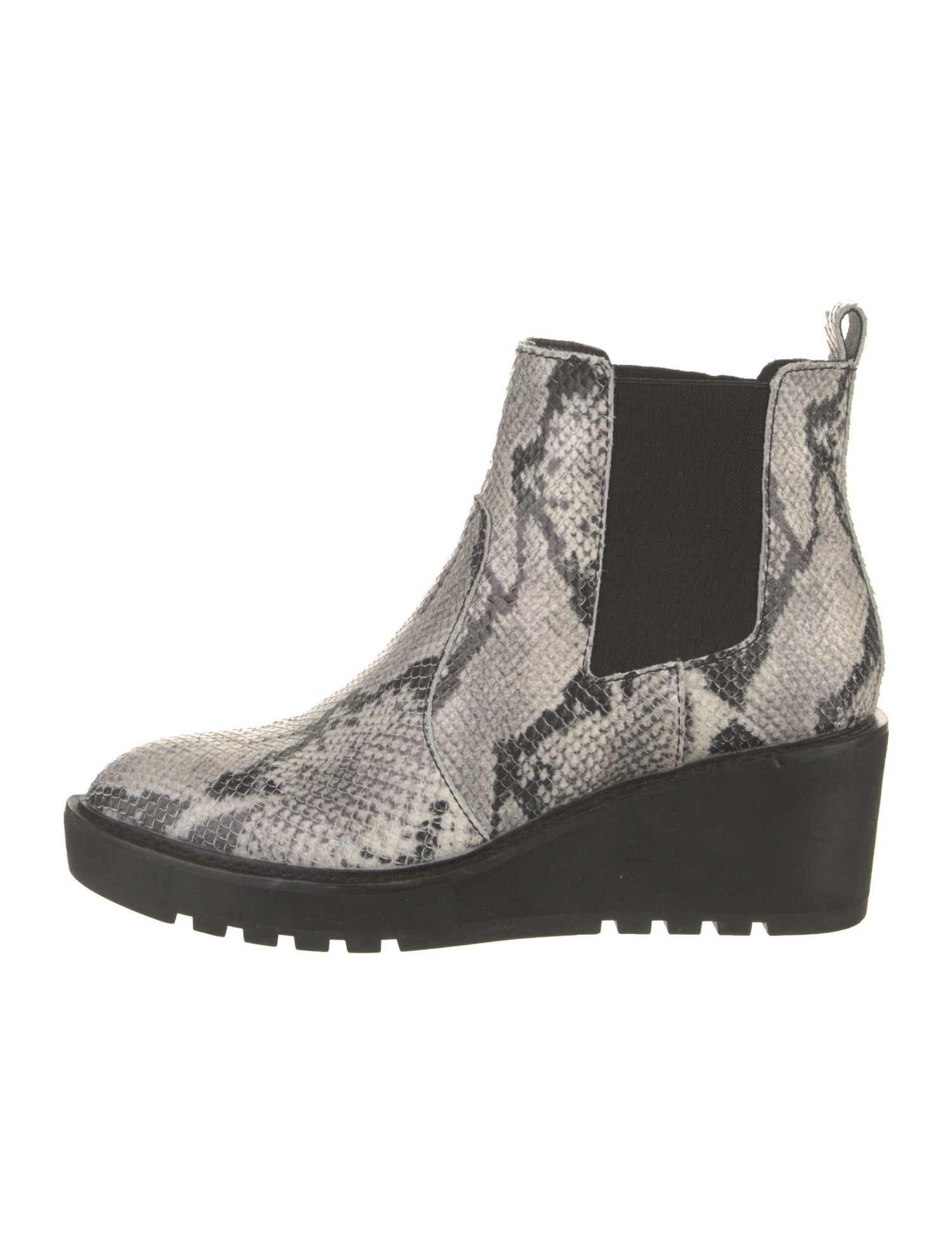 Cecelia Leather Animal Print Chelsea Boots