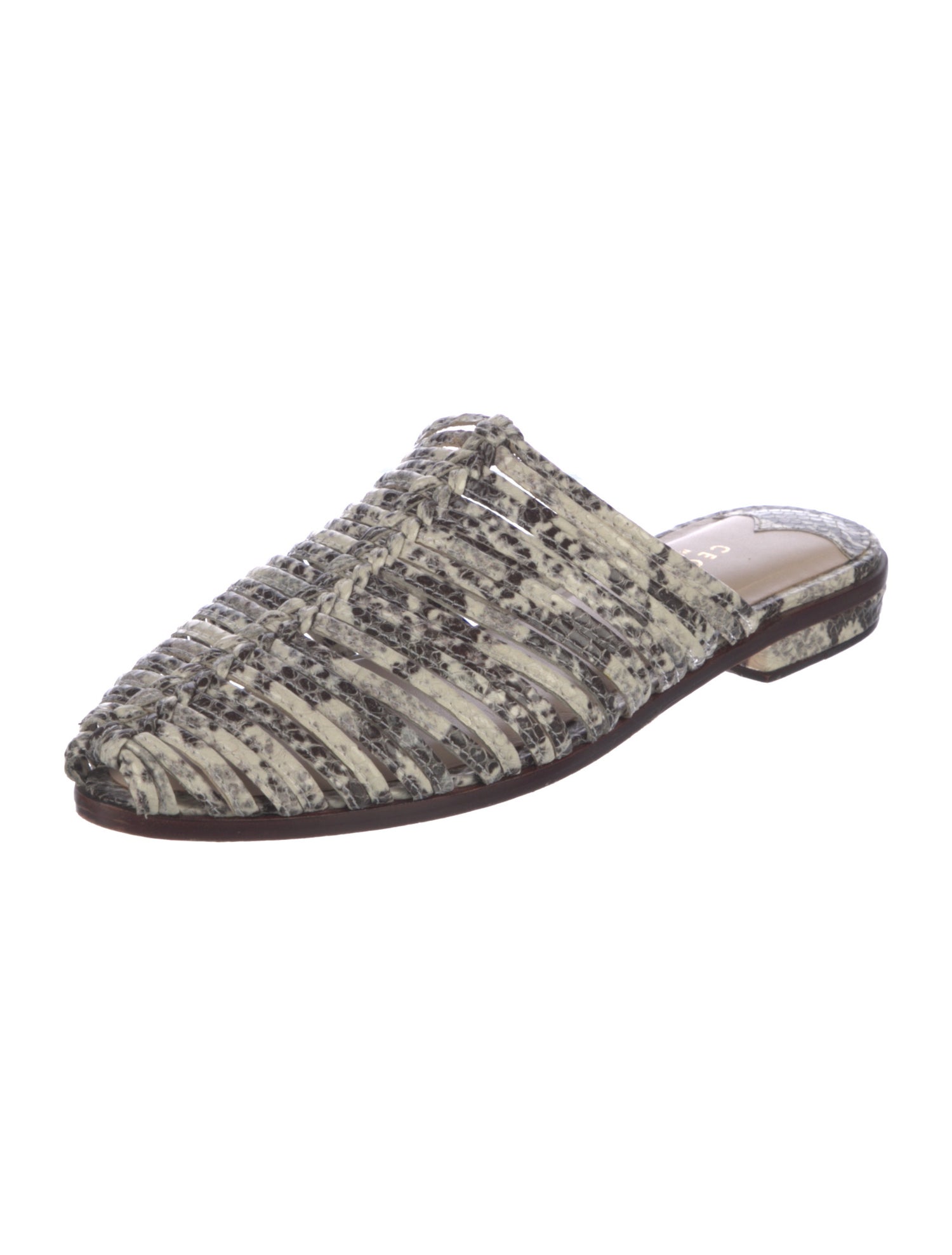 Cecelia Leather Printed Mules