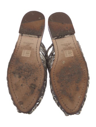 Cecelia Leather Printed Mules