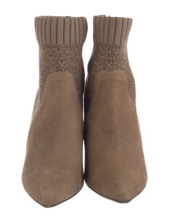 Cecelia Suede Printed Sock Boots