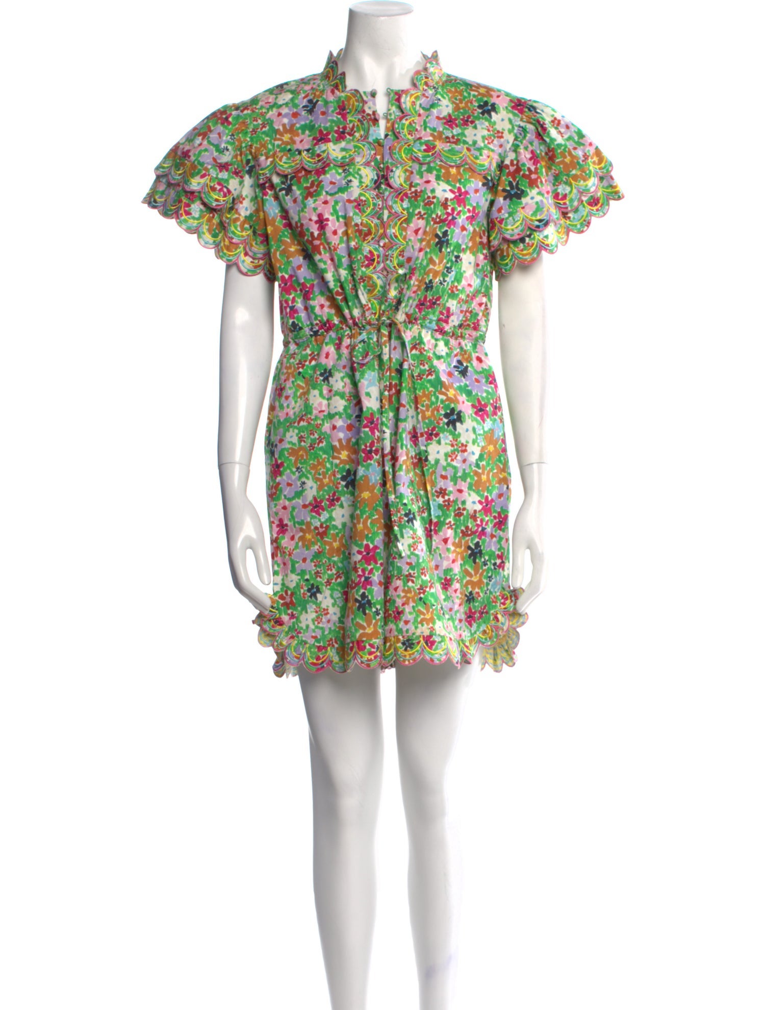 Cecelia Floral Print Crew Neck Romper