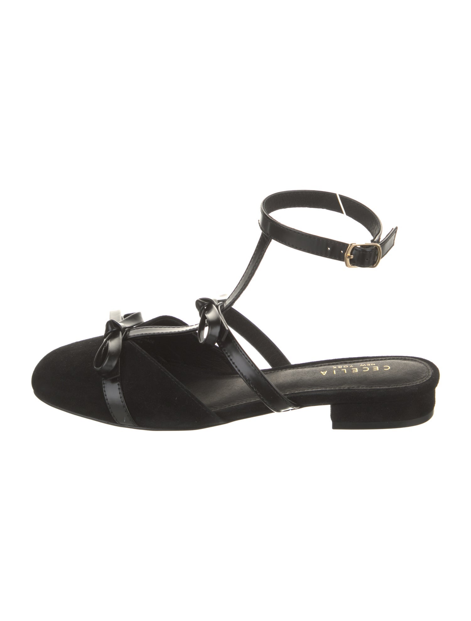 Cecelia Suede Bow Accents Mules