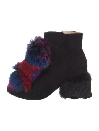 Cecelia Suede Fur Trim Boots