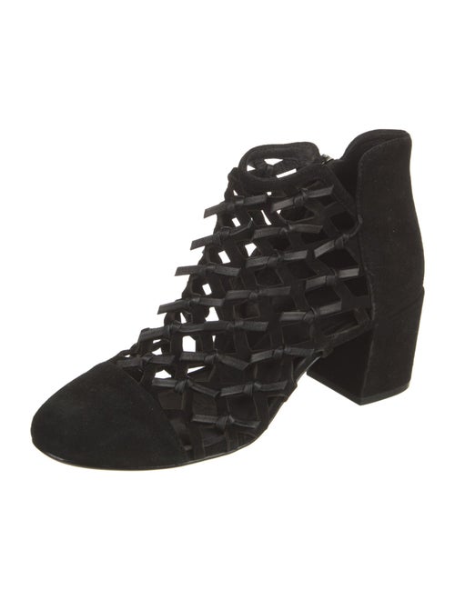 Cecelia Suede Lasercut Accents Lace-Up Boots