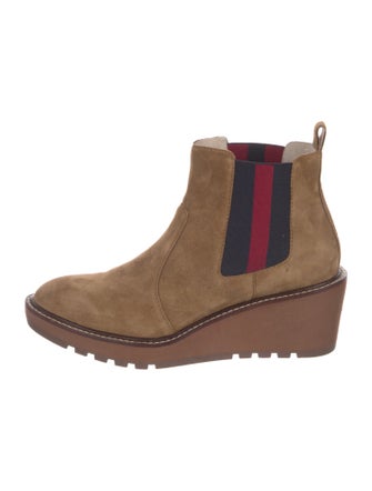 Cecelia Suede Striped Chelsea Boots
