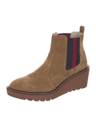 Cecelia Suede Striped Chelsea Boots