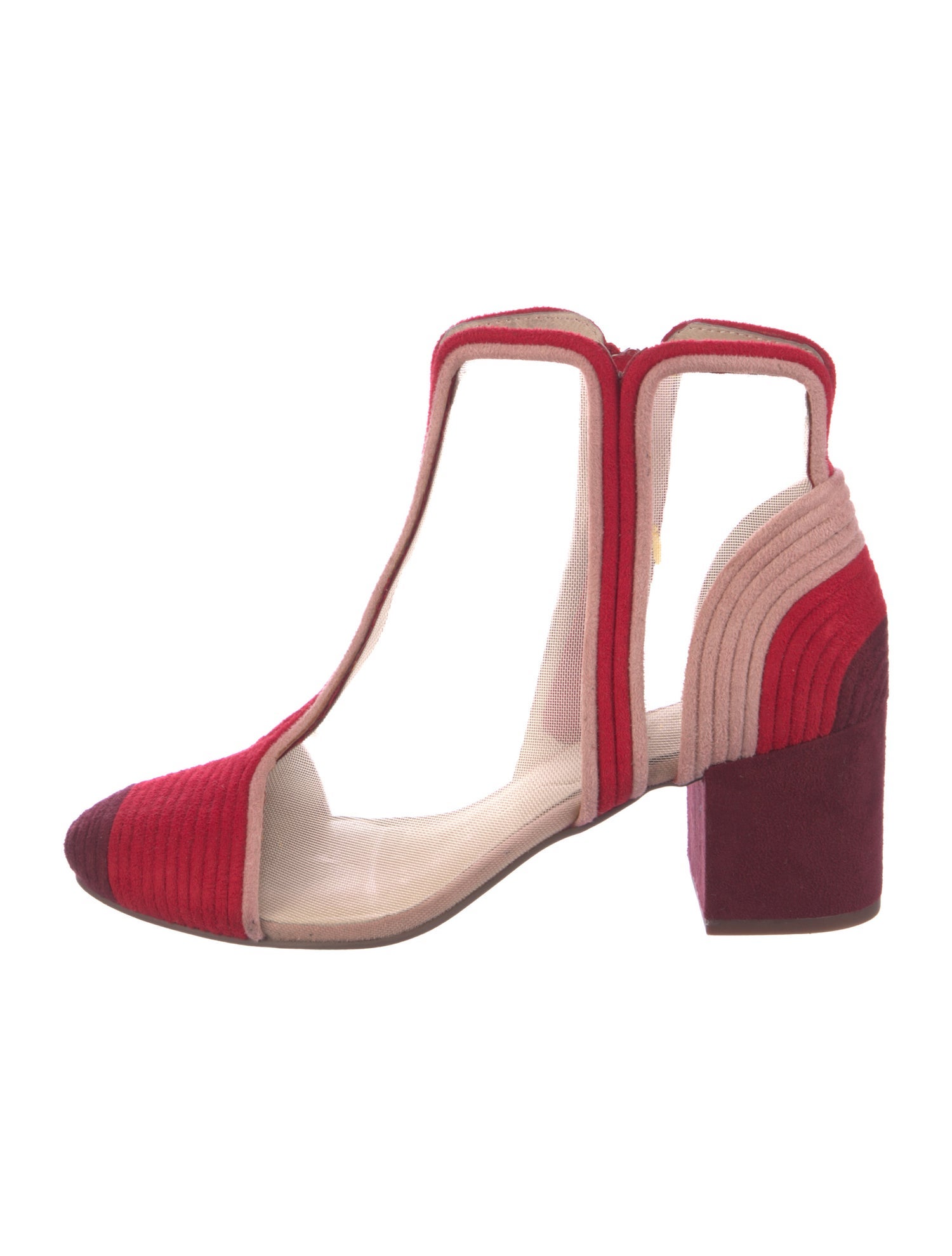 Cecelia Suede Colorblock Pattern Boots