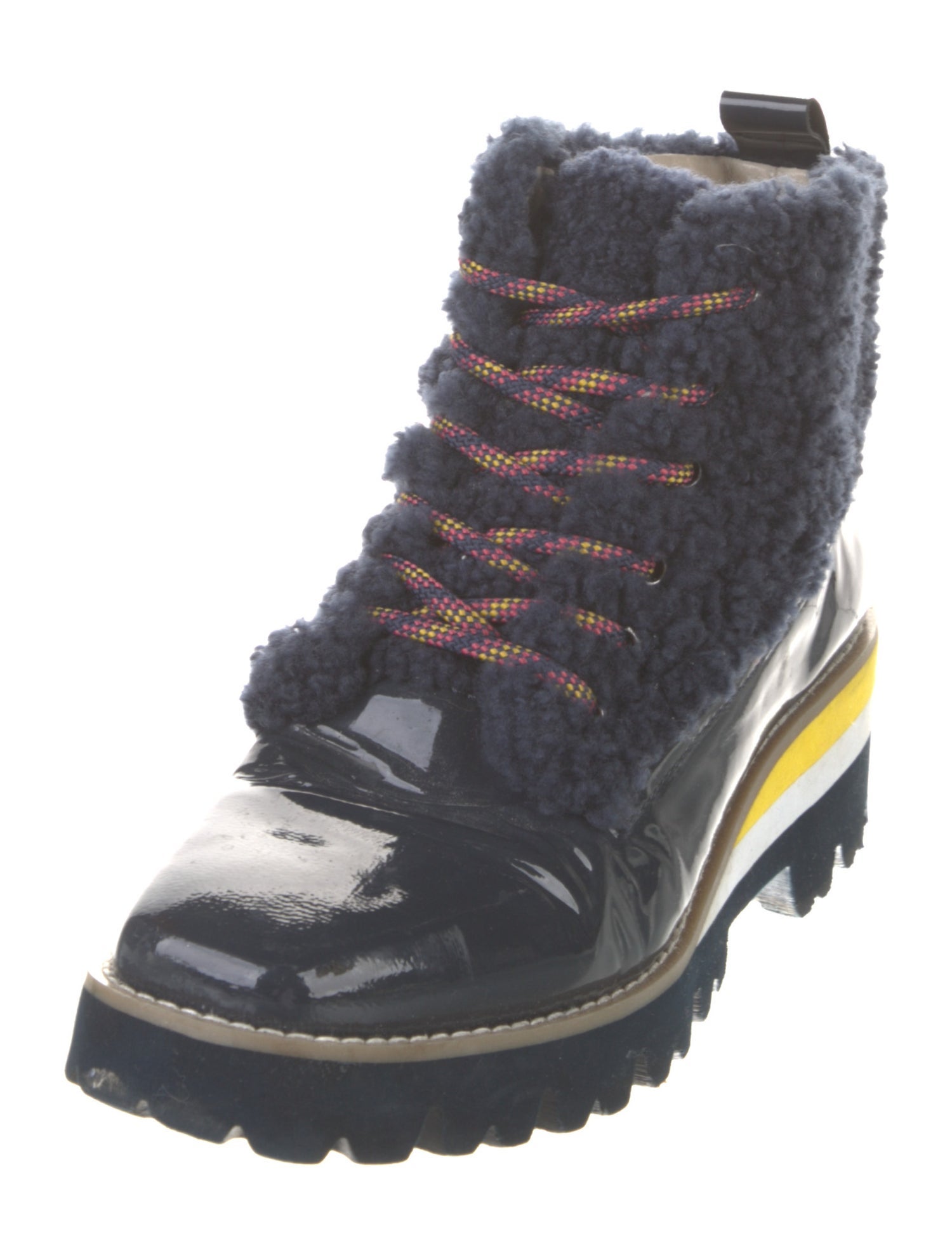 Cecelia Patent Leather Combat Boots