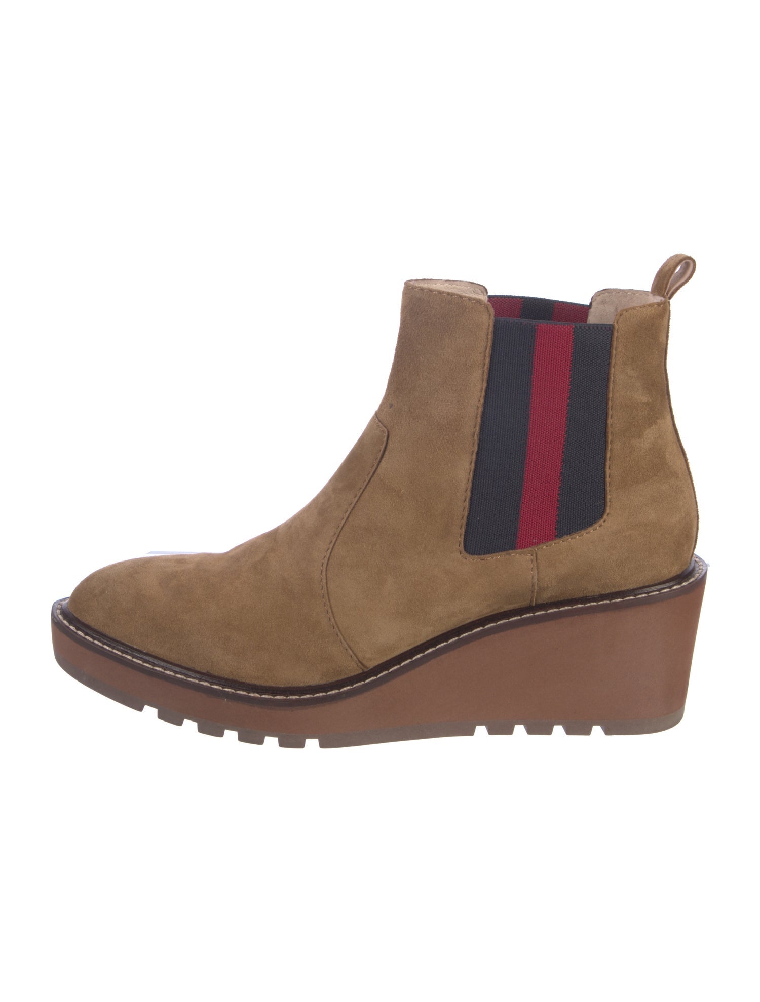 Cecelia Suede Striped Chelsea Boots