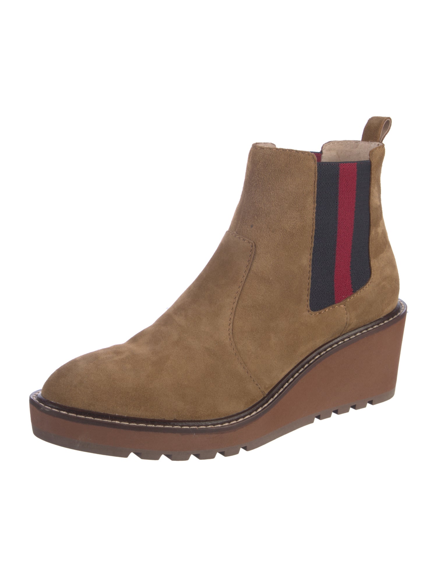 Cecelia Suede Striped Chelsea Boots