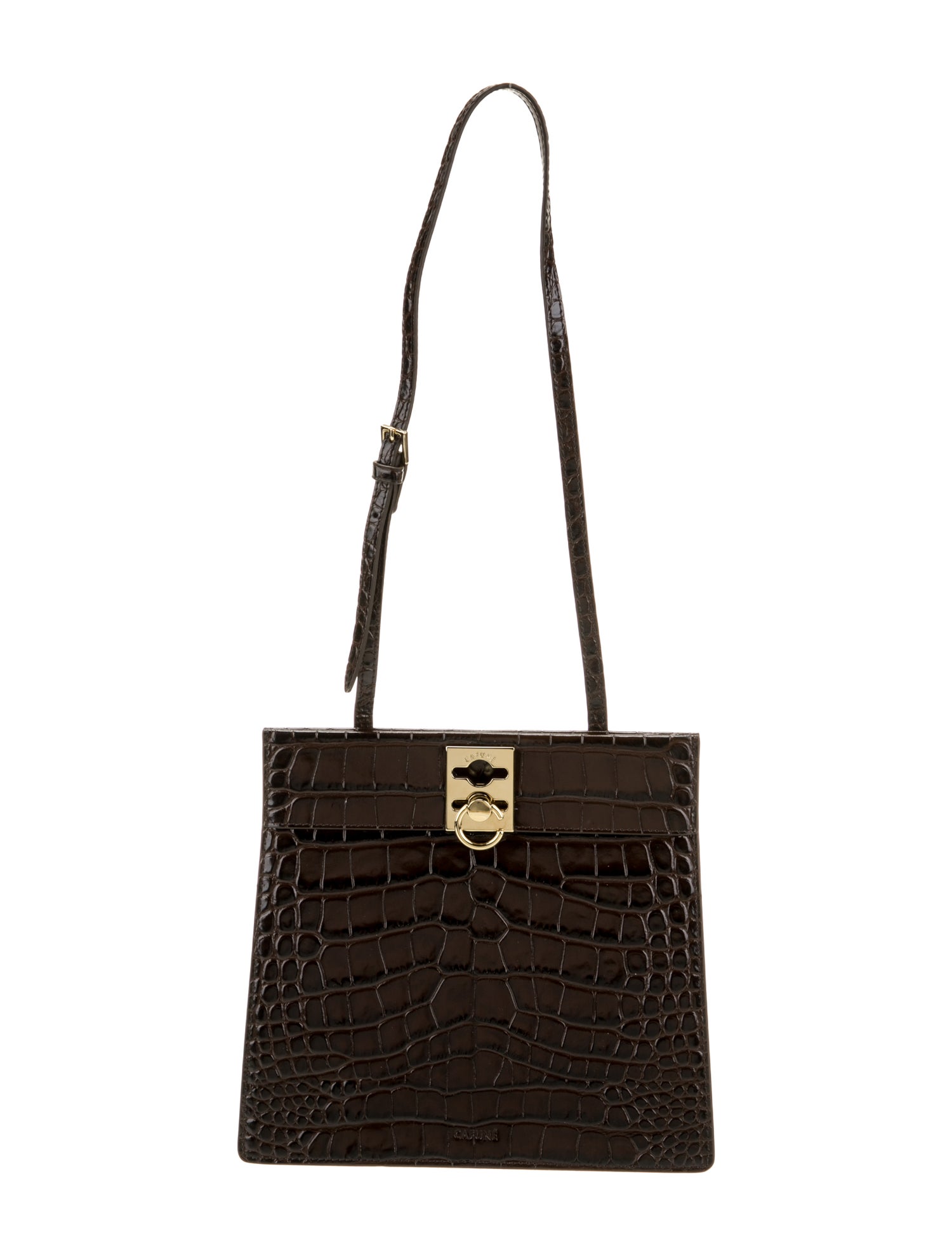 Cafuné Embossed Leather Shoulder Bag