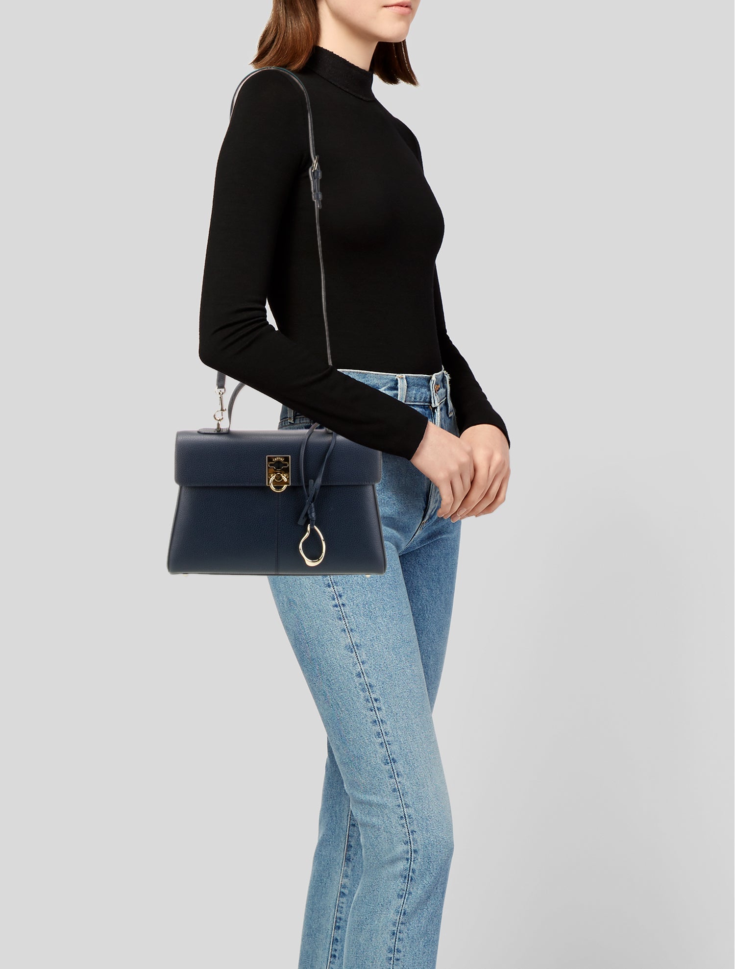 Cafuné Leather Top Handle Bag