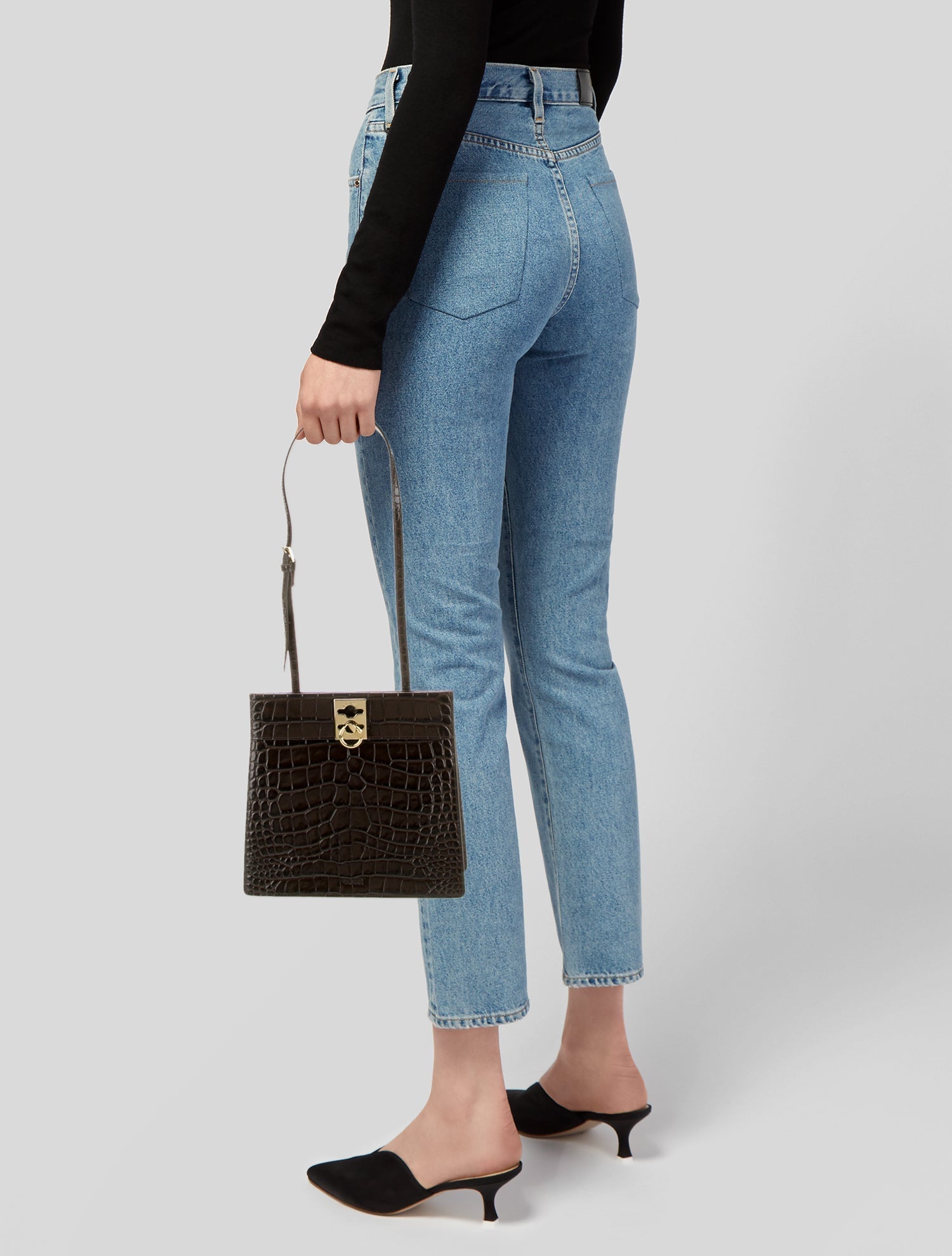 Cafuné Embossed Leather Shoulder Bag