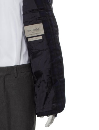 Casely-Hayford Wool Plaid Print Blazer