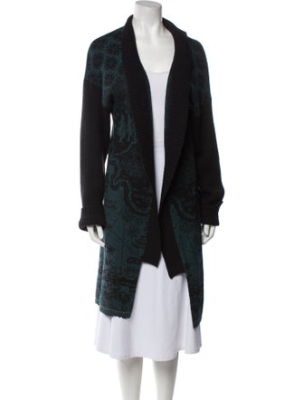 Catherine Andre Printed Open Front Sweater