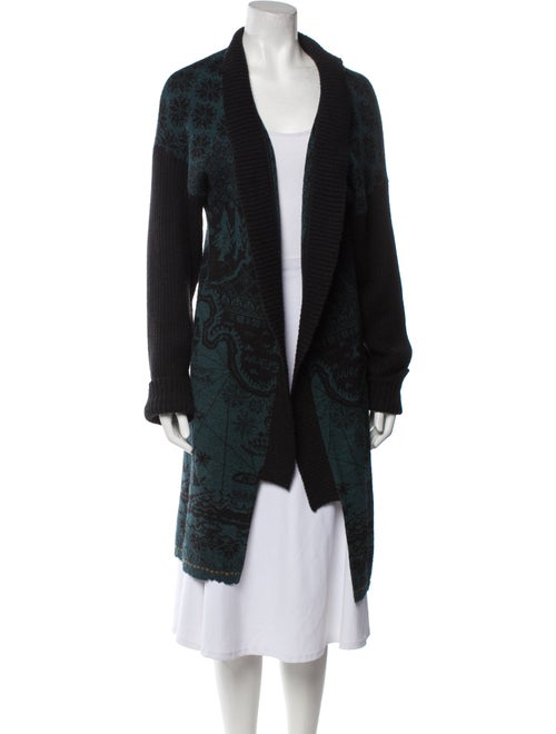 Catherine Andre Printed Open Front Sweater