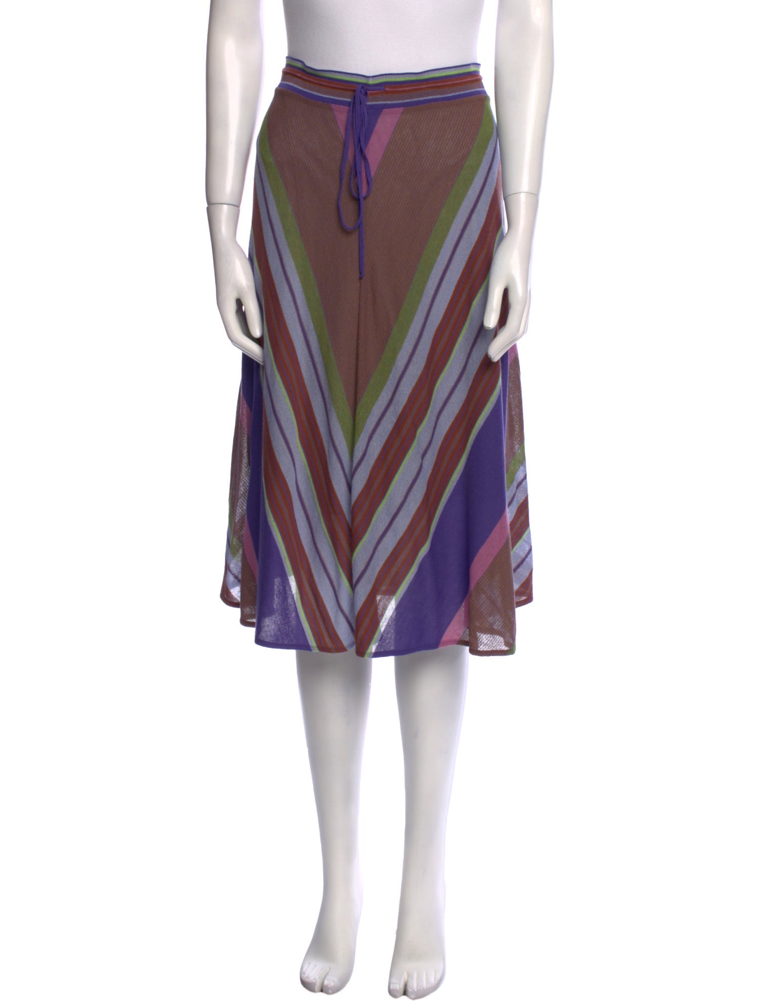 Catherine Andre Striped Midi Length Skirt