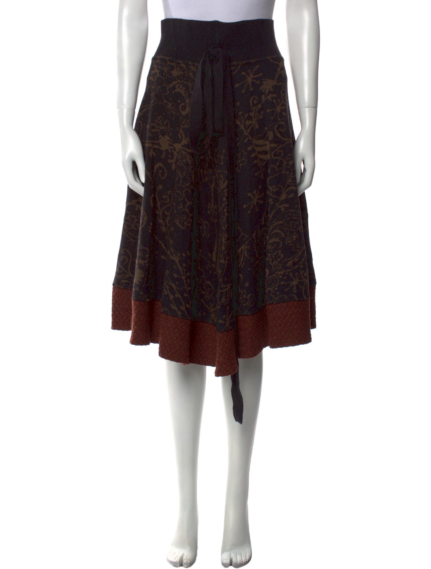 Catherine Andre Wool Knee-Length Skirt