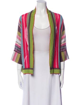 Catherine Andre Striped Open Front Sweater