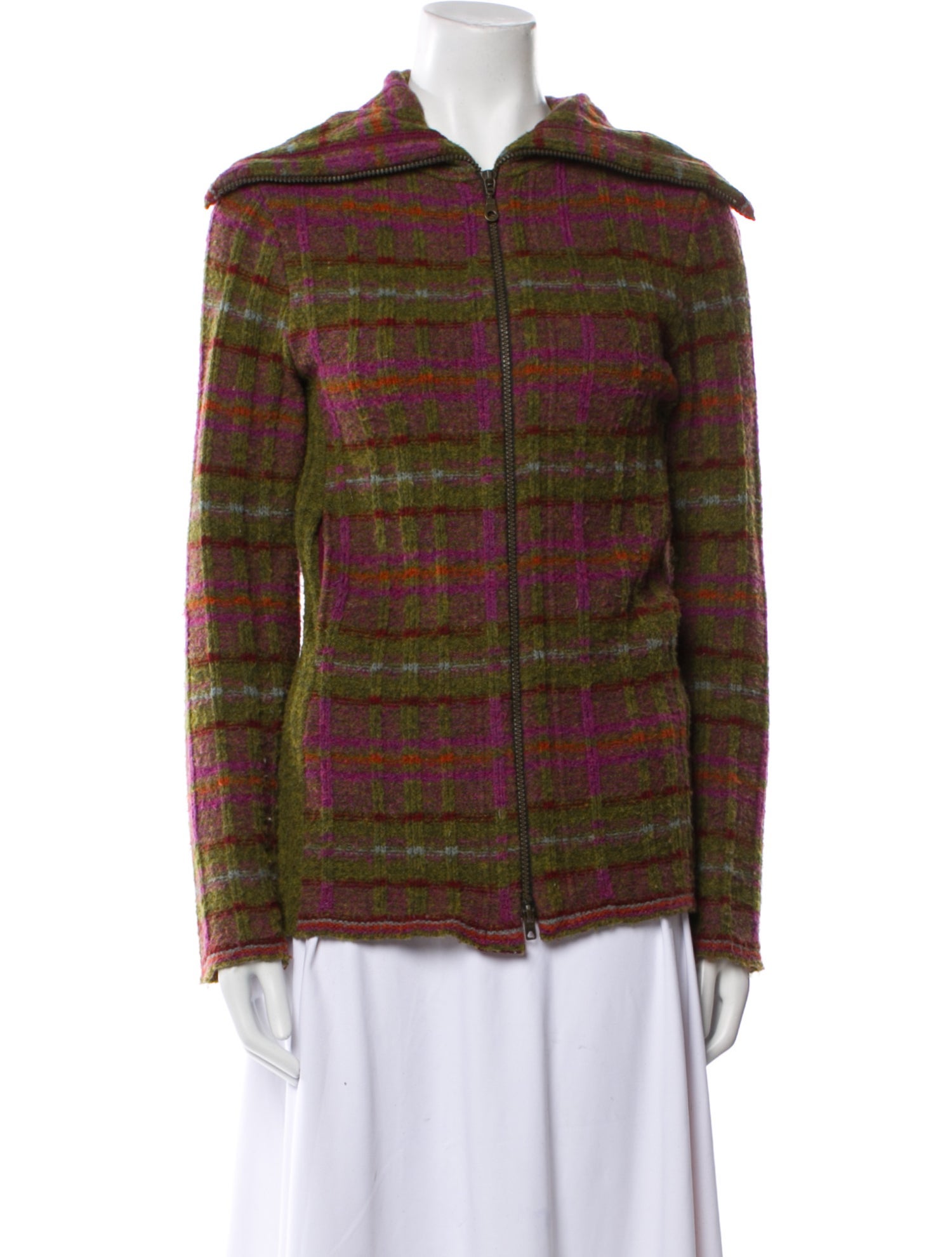 Catherine Andre Plaid Print Jacket
