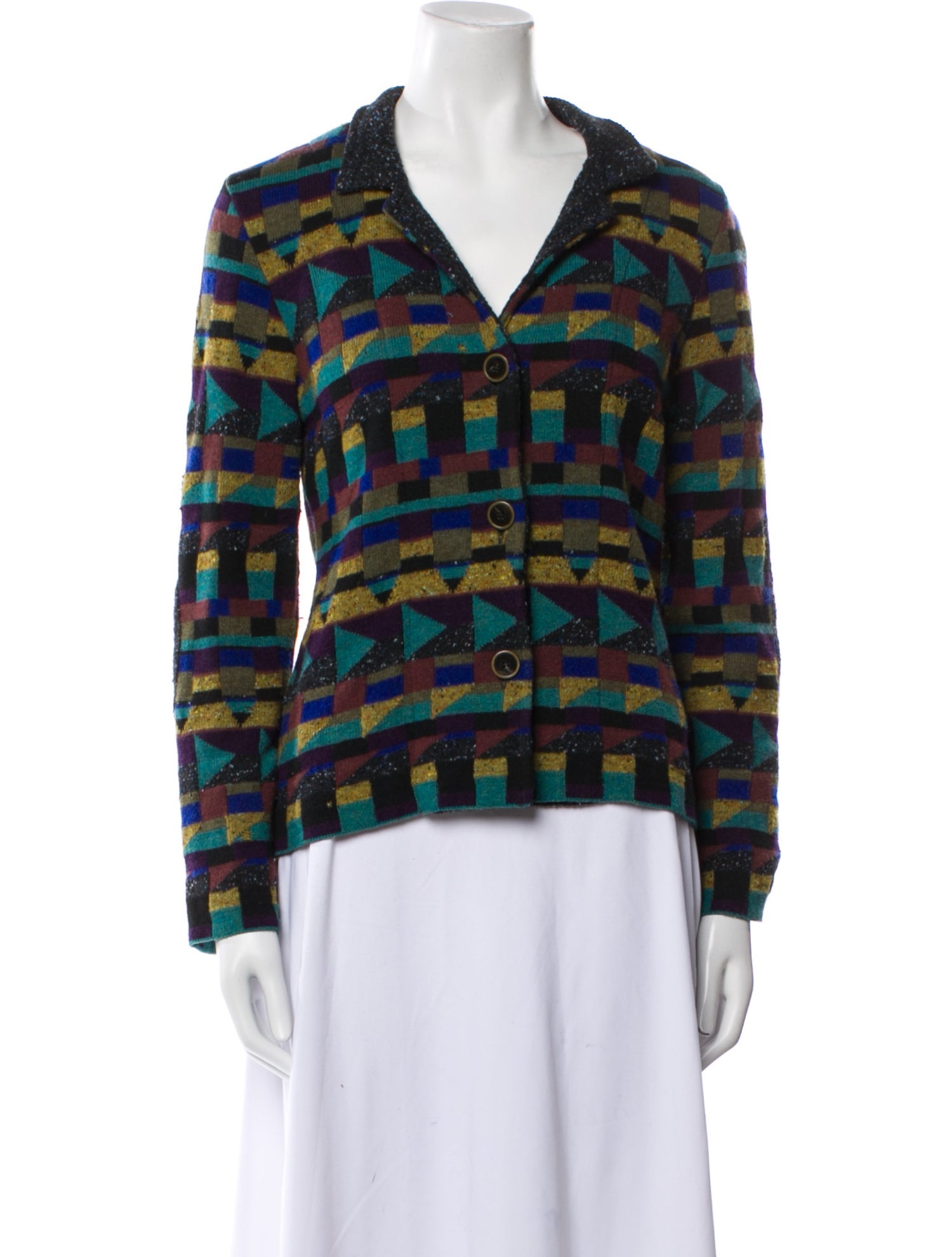 Catherine Andre Wool Printed Blazer