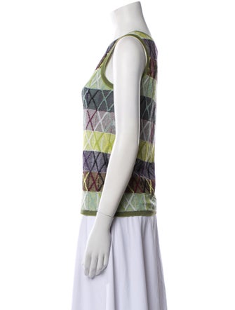 Catherine Andre Printed Scoop Neck Top