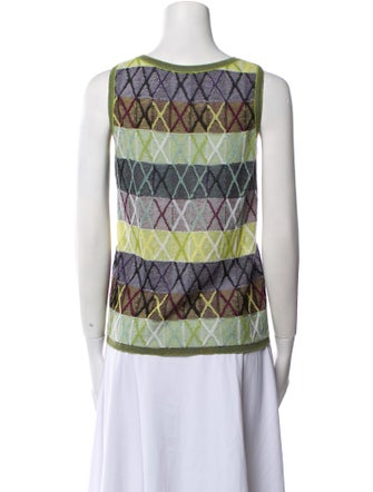 Catherine Andre Printed Scoop Neck Top