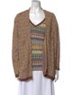 Catherine Andre Printed Open Front Sweater