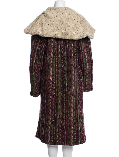 Catherine Andre Wool Printed Faux Fur Coat