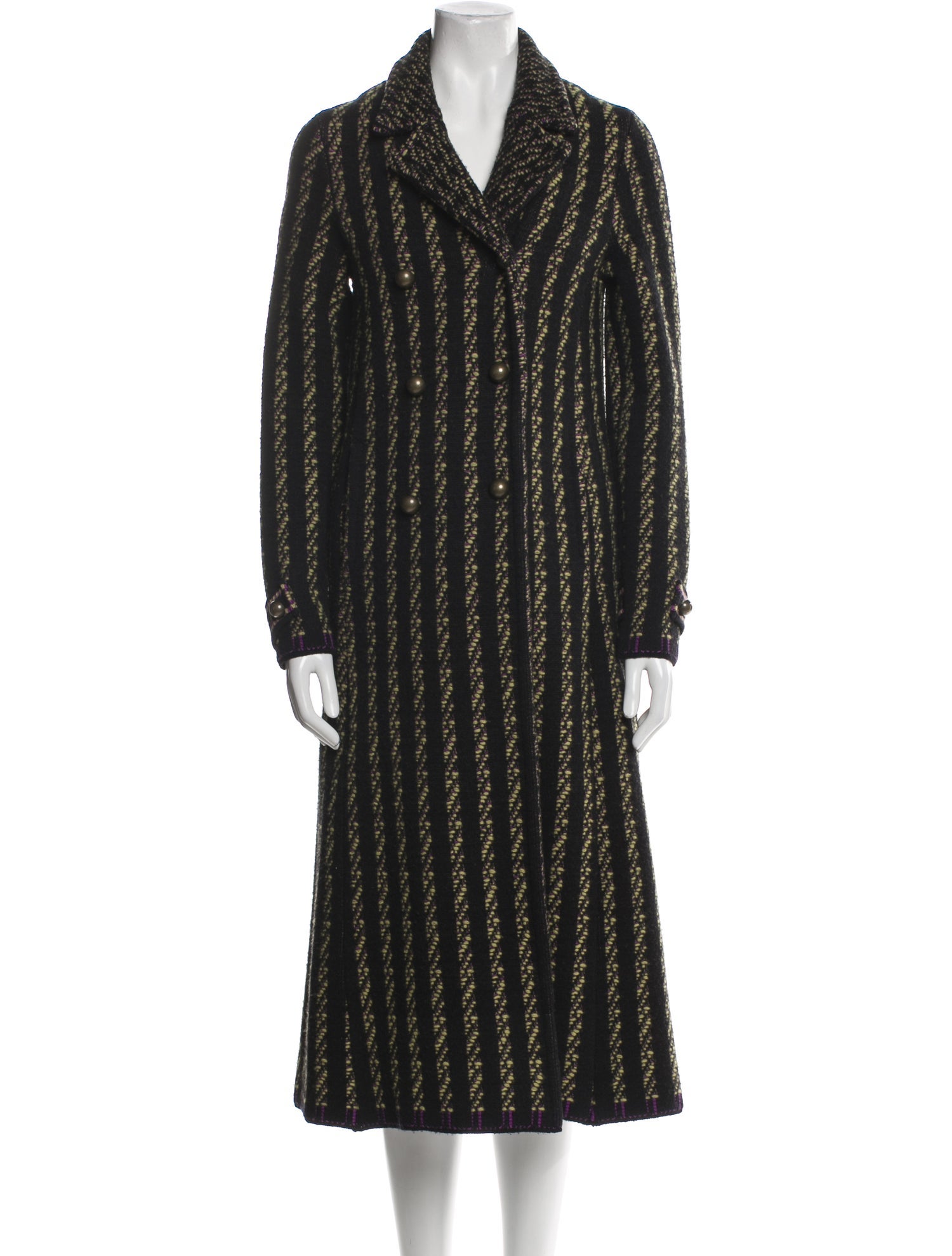 Catherine Andre Merino Wool Striped Coat