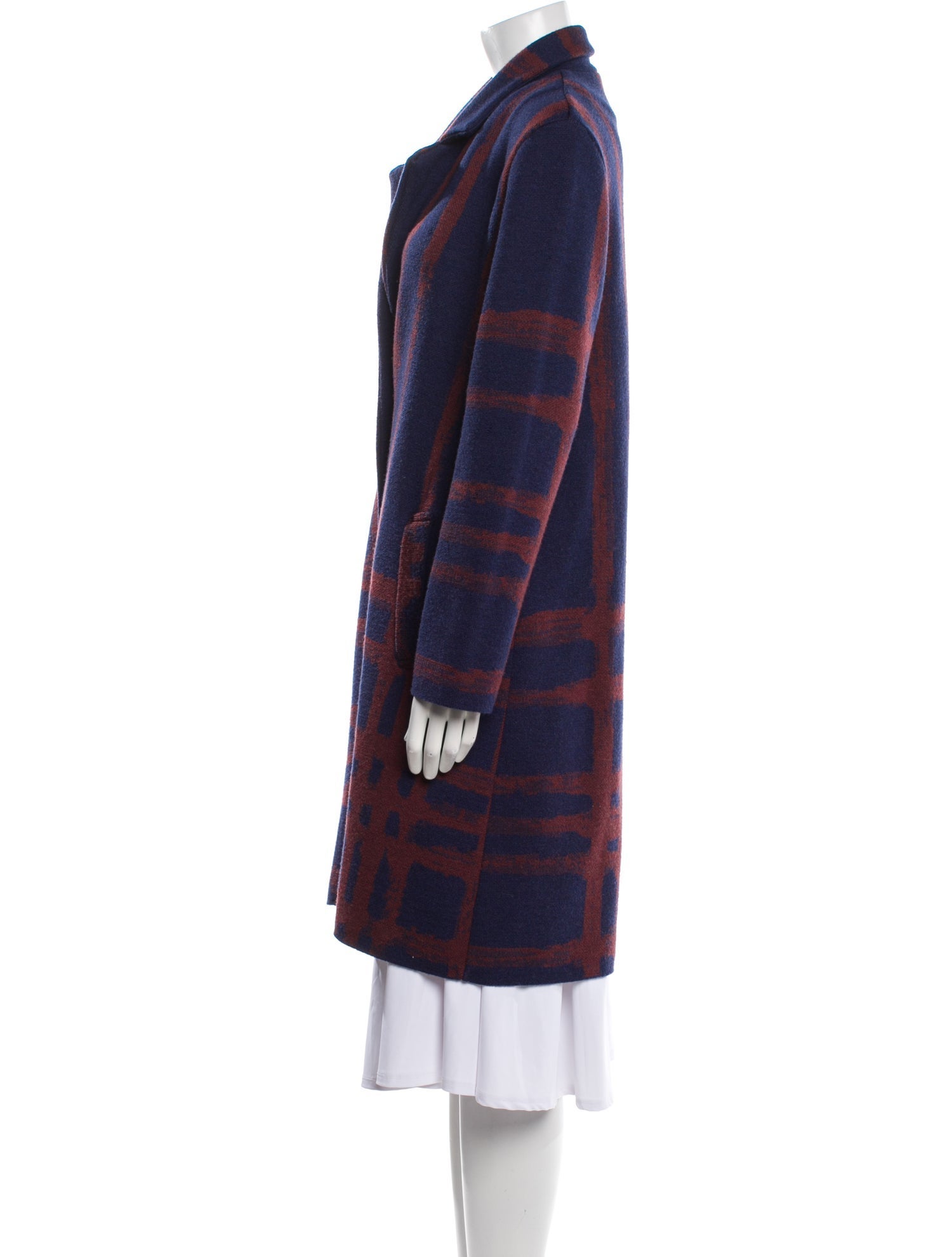 Catherine Andre Plaid Print Coat