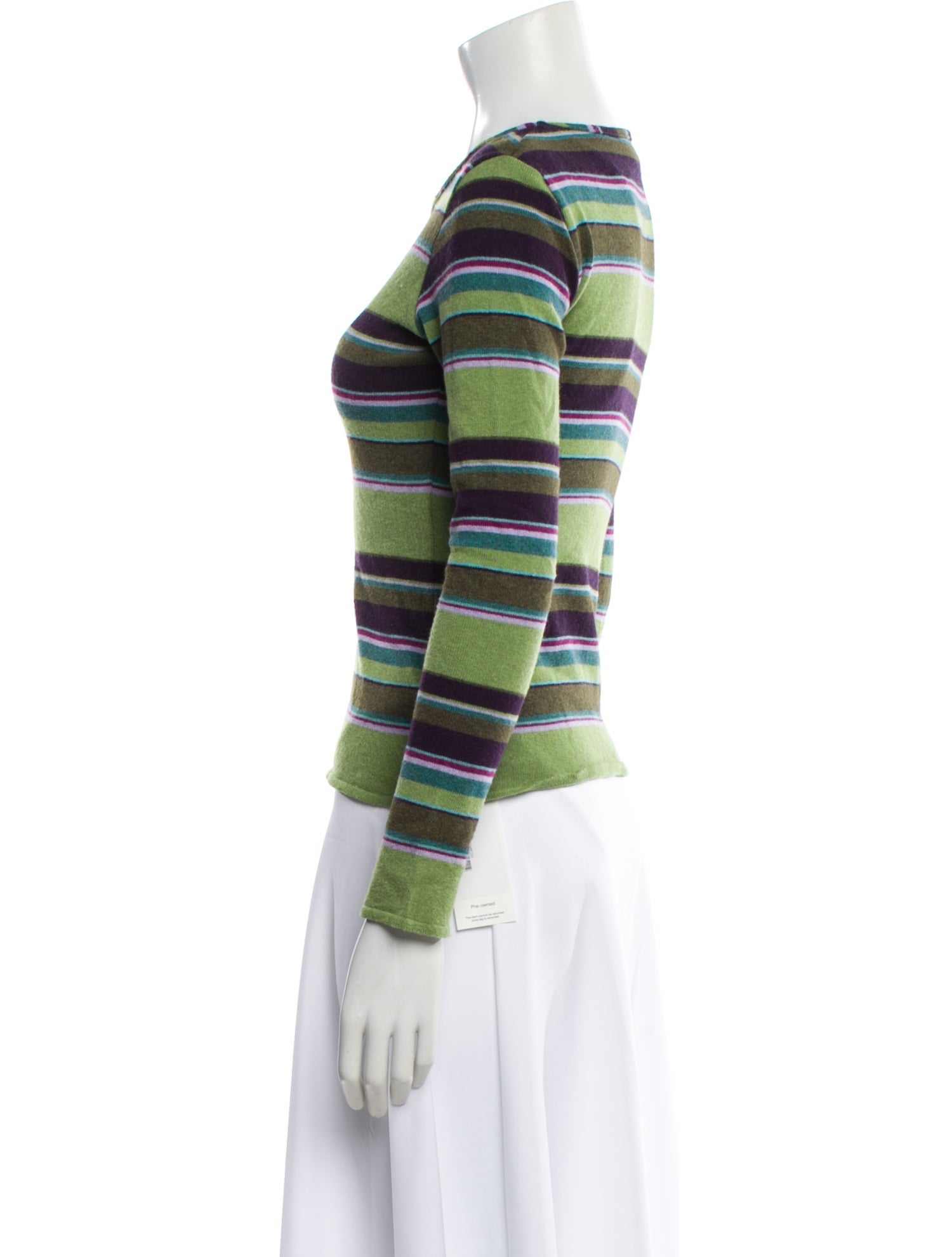 Catherine Andre Striped Scoop Neck Sweater