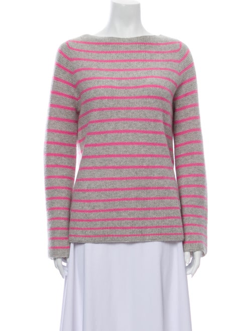 360 Cashmere Cashmere Striped Sweater Grey
