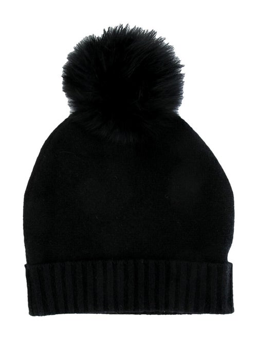 360 Cashmere Cashmere Knit Beanie Black