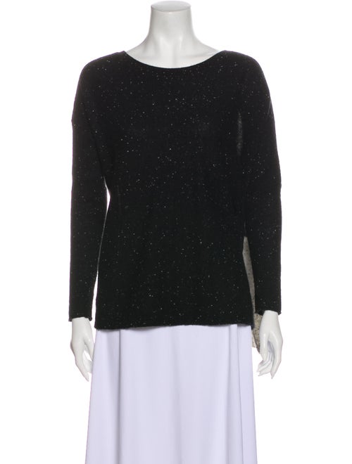 360 Cashmere Cashmere Scoop Neck Sweater Black