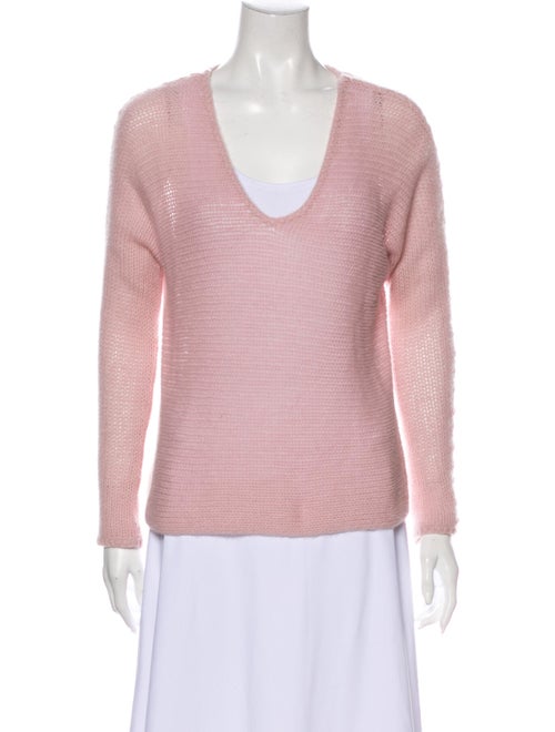 360 Cashmere Cashmere V-Neck Sweater Pink