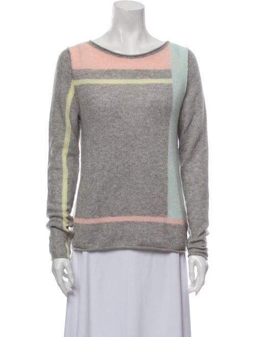 360 Cashmere Cashmere Striped Sweater Grey