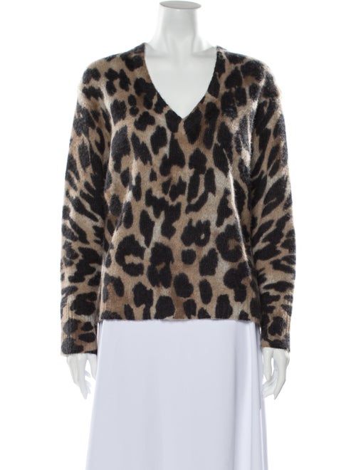 360 Cashmere Cashmere Animal Print Sweater