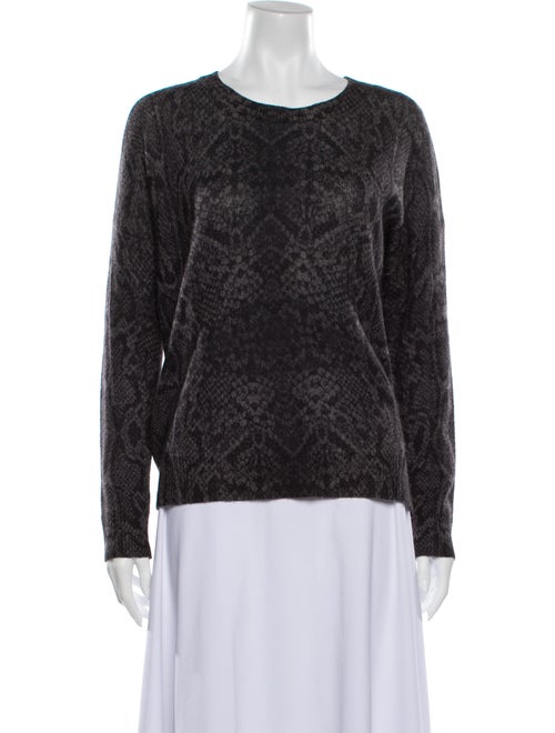 360 Cashmere Cashmere Scoop Neck Sweater Grey