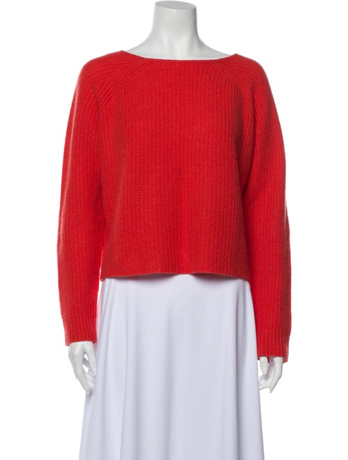 360 Cashmere Cashmere Bateau Neckline Sweater Red