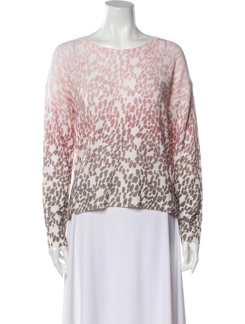 360 Cashmere Cashmere Animal Print Sweater Pink