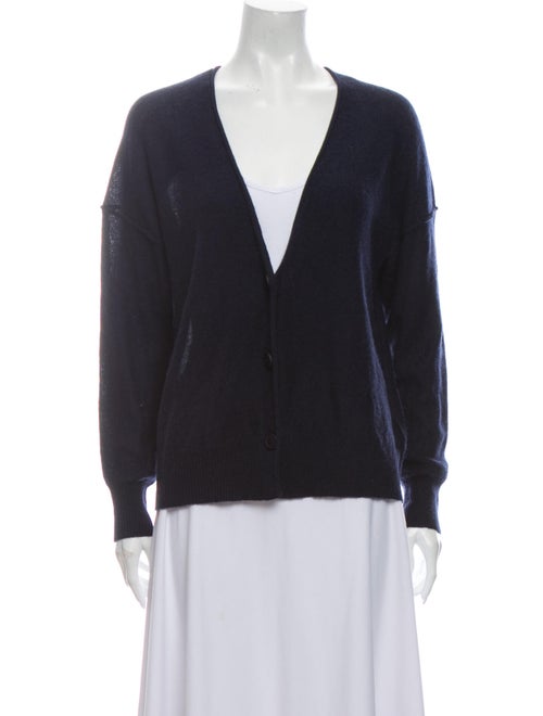 360 Cashmere Cashmere V-Neck Sweater Blue