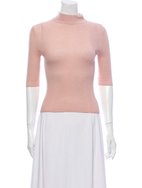 360 Cashmere Cashmere Mock Neck Sweater Pink
