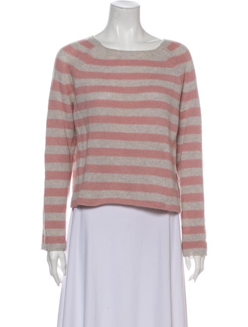 360 Cashmere Cashmere Striped Sweater Pink