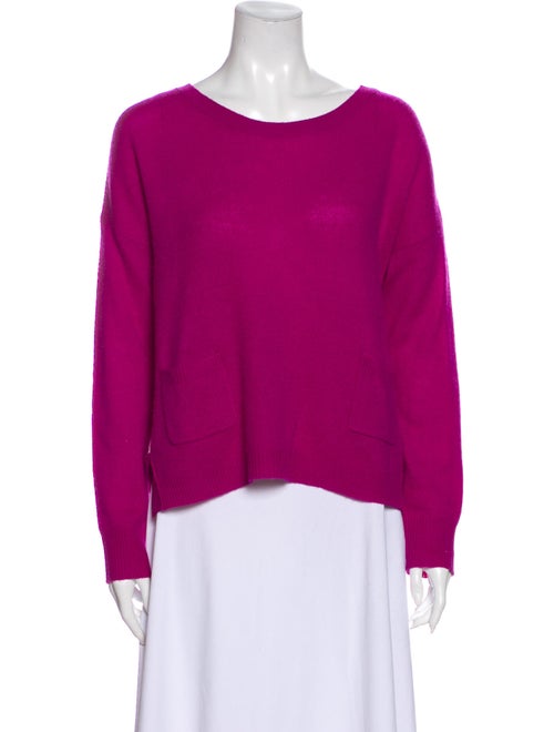 360 Cashmere Cashmere Scoop Neck Sweater Pink