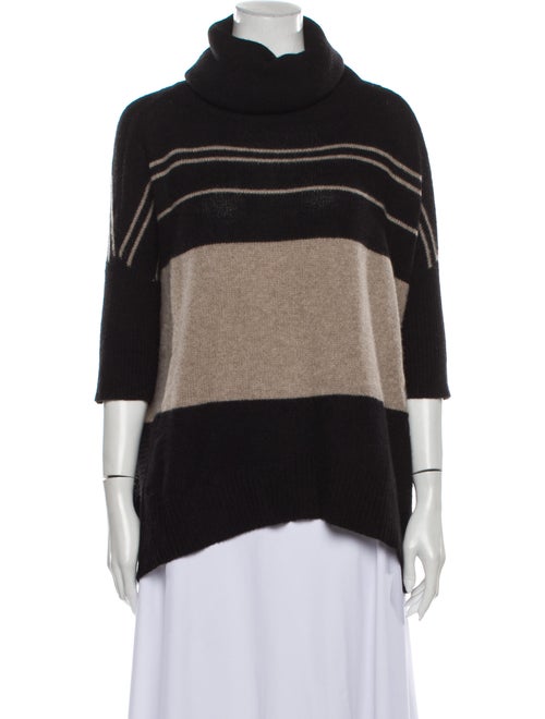 360 Cashmere Cashmere Striped Sweater Black