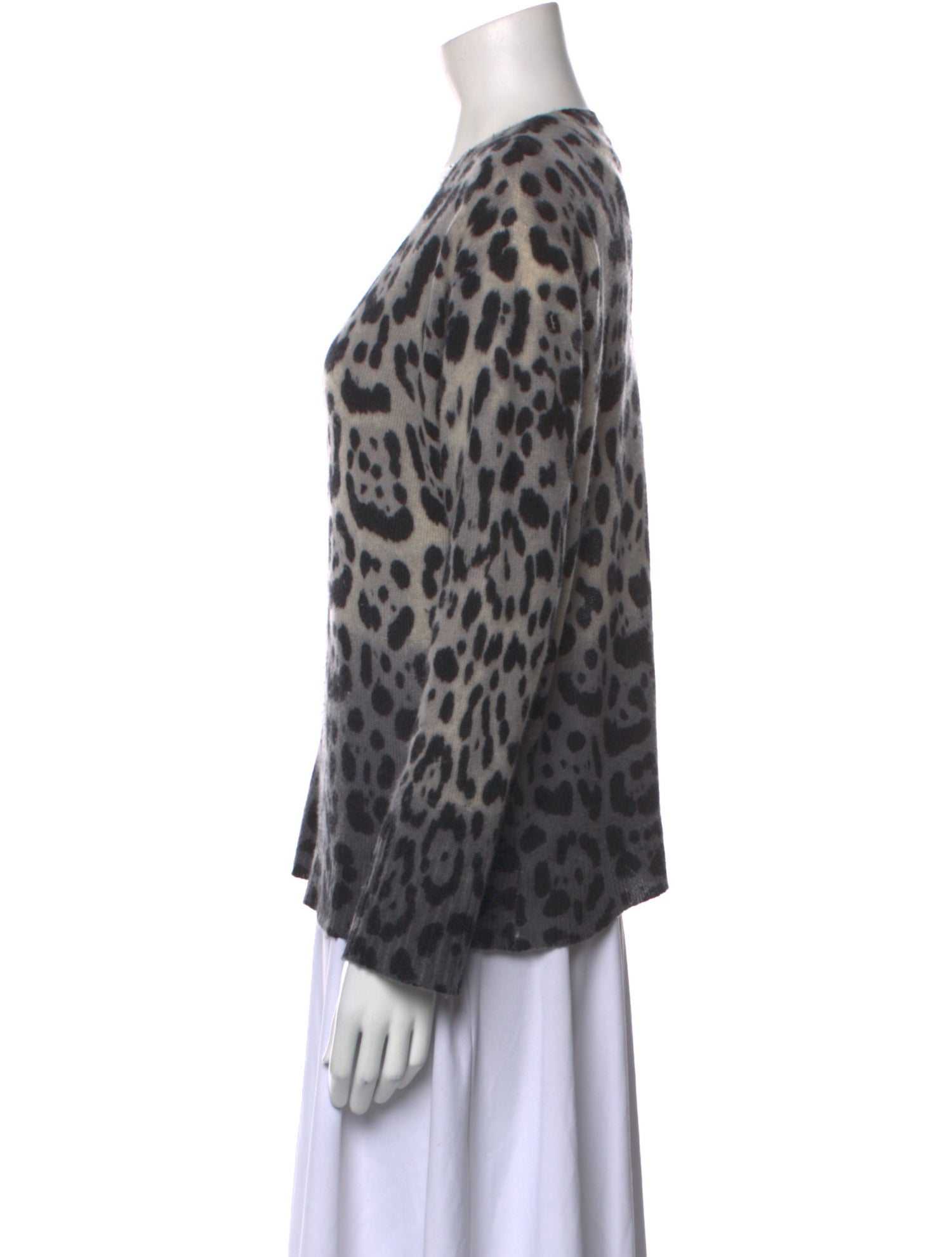 360 Cashmere Cashmere Animal Print Sweater