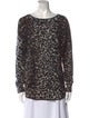 360 Cashmere Merino Wool Animal Print Sweater