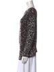 360 Cashmere Merino Wool Animal Print Sweater