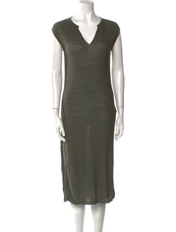360 Sweater Dresses Linen Midi Length Dress XS
